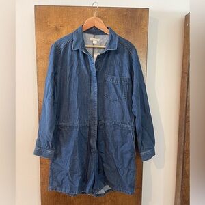 OUTERKNOWN Denim Cropped Jumpsuit Romper – NWT – Size L